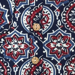 Short Kurta - Cotton Blue Red Ajrakh [076]