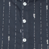 { New } Short Kurta - Cotton Black Lines [079]