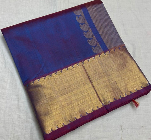 Kanchipuram Silk Cotton -Single Colour (Double Tone)
