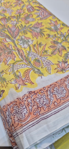 Jaipur Cotton-Yellow Garden