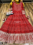 Reyon bhandhani print gown