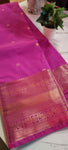 Kanchipuram Blended Silk Saree-Copper Zari