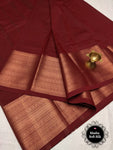 Soft Silk Saree- Rose Gold Zari