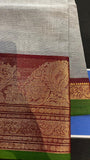 Kanchi cotton saree with Zari border