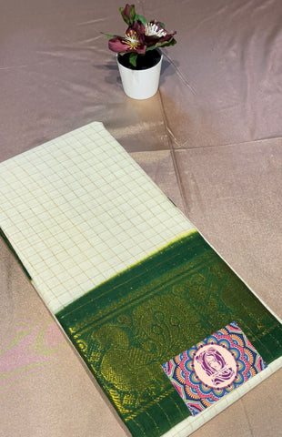 Madurai Sungudi Saree -ZARI KATTAM