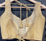 Designer Sleeveless Blouse- GOLD