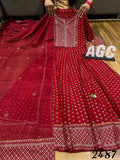 Red Reyon Gown- Plus Size