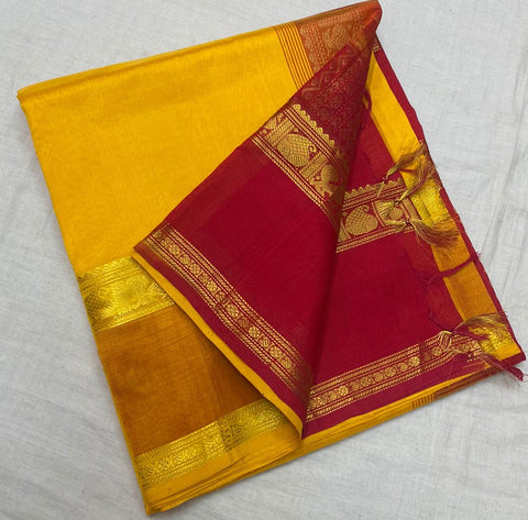 Kanchipuram Silk Cotton -Rettaipet Border