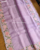 Soft organza saree with heavy multicolour embroidery-PREORDER