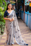 Soft Chiffon Embroidery Sarees -Preorder